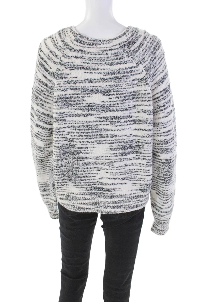 Sudadera Raglán Lilla P Mujer Manga Larga Cuello Acanalado Blanco Negro Talla XL Foto 3 de 4