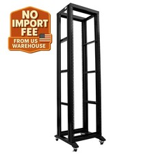 7FT 42U Open Frame Server Network Rack 17" Deep 600MM 4 Post 3 paris L rails