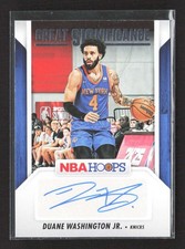 2024-25 Hoops Duane Washington Jr. -DWJ Great SIGnificance Auto Knicks TV2946
