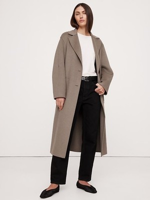 BANANA REPUBLIC Oversized Double Faced Top Coat NWT - MEDIUM Mocha Chai #608126