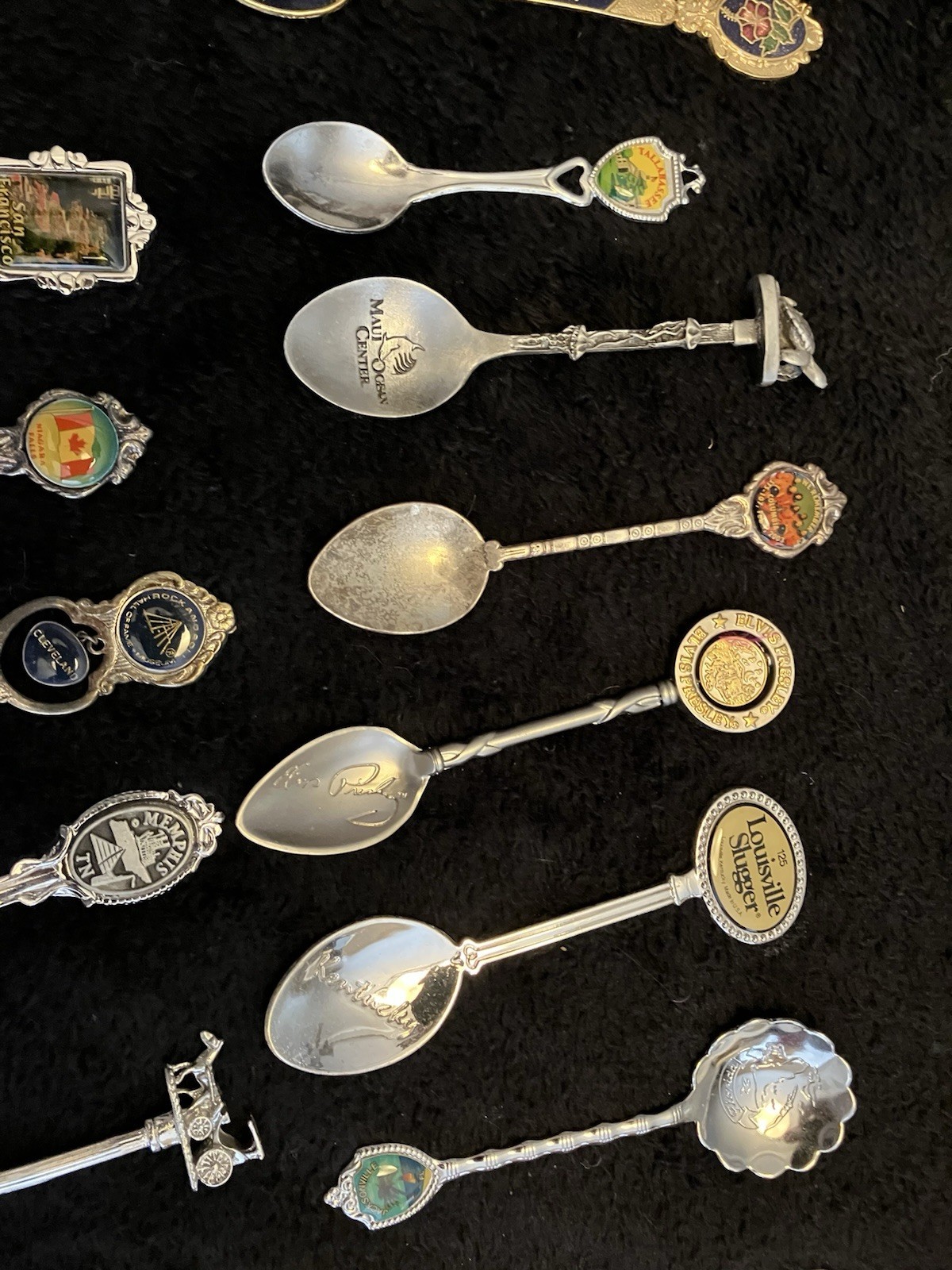 31 Souvenir Spoons Mixed Lot Silverplate Spoon Collection Collectible One Owner!