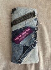 GLASSES CASE HANDMADE reclaimed DENIM, eyeglasses, soft pouch, SILK lined