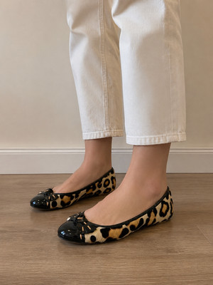 Vintage Christian Dior Leopard Print Ballet Flats Women s Shoes Size 37.5 EU