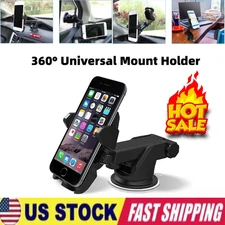Universal 360° Car Phone Mount Holder For Cell Phone Samsung Galaxy iPhone