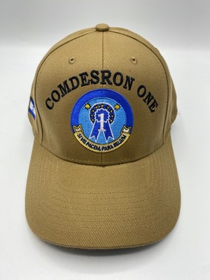 The Corps Commander Destroyer Squadron One Logo Beige Baseball Cap Hat One Size