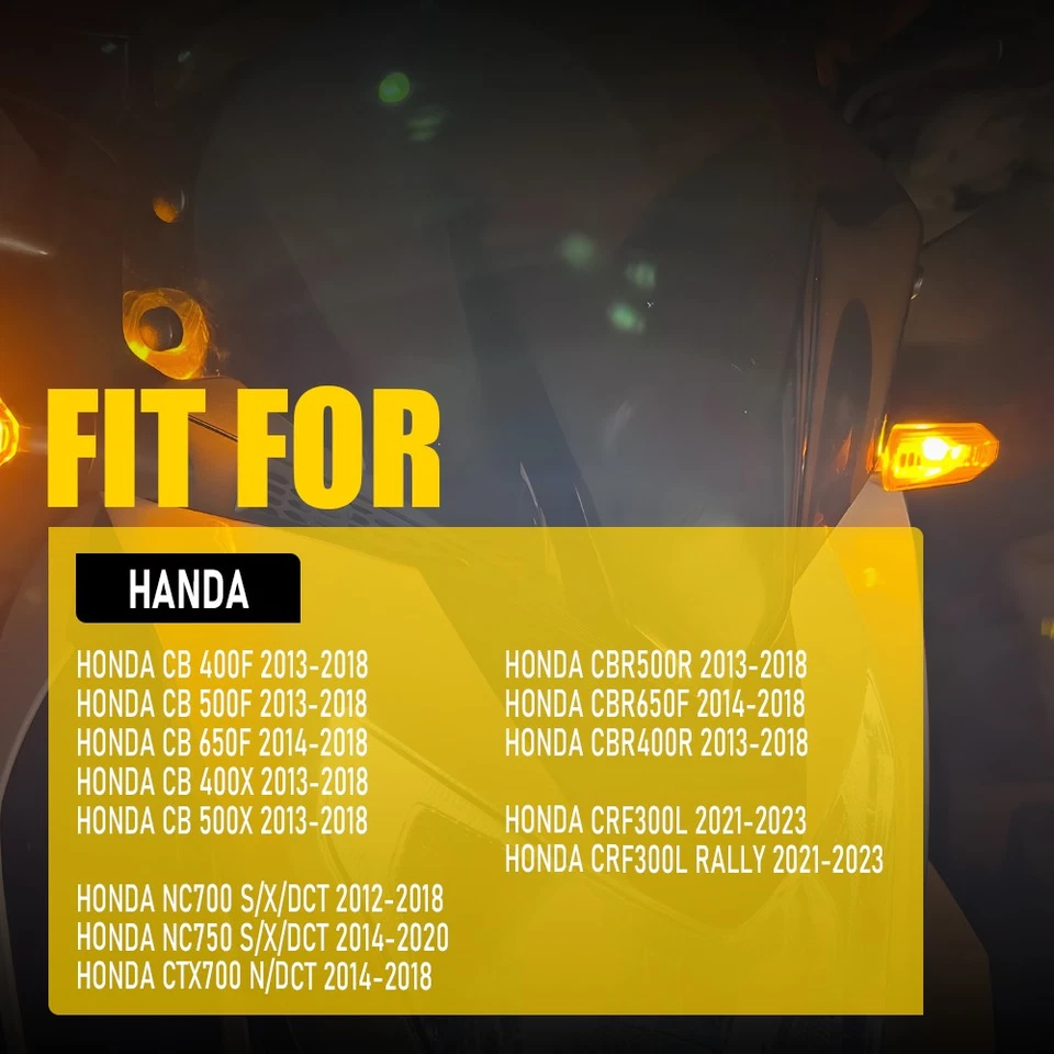 Indicador de luz de señal de giro LED delantero/trasero para HONDA CBR500R 13-18 CBR650F 14-18 Foto 2 de 4