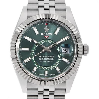 ROLEX SKY-DWELLER 336934 Mintgrünes 5-reihiges Jubiläumsarmband Zufallszahl S...