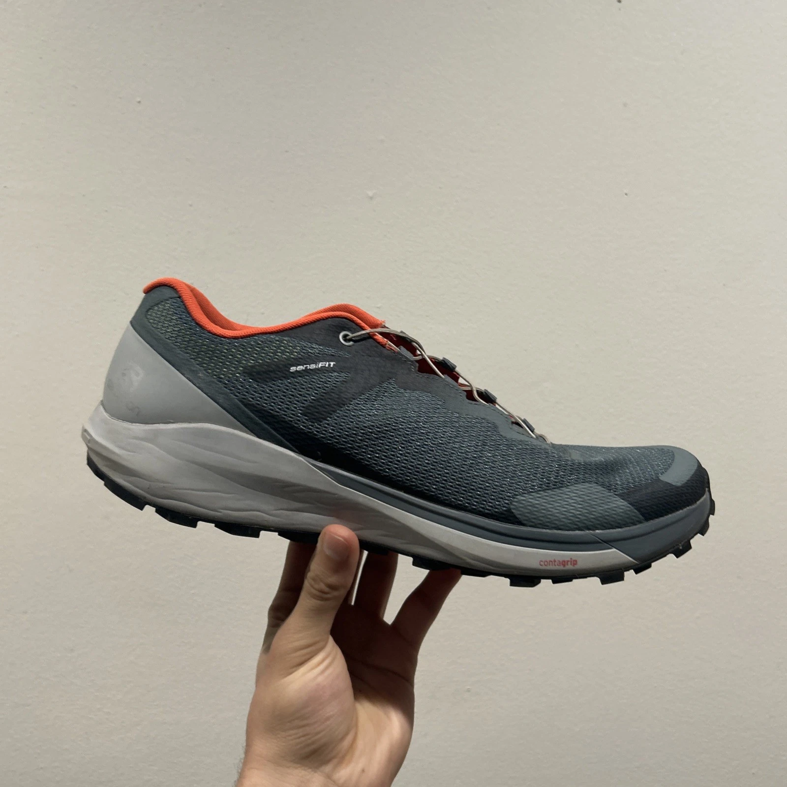 Size 12 Salomon Sense Ride 3 Trail Running Shoes Pearl Blue Lapis Blue 409601