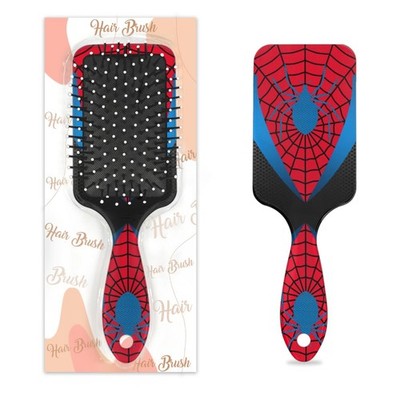 Hair Brush for Boys - Red Blue Spider Detangler Hairbrush for Wet Dry Thin Lo...