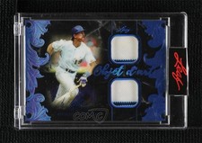 2021 Leaf Art of Sport Objet d'art Dual Relics Navy Holofoil /15 Robin Yount 4f5