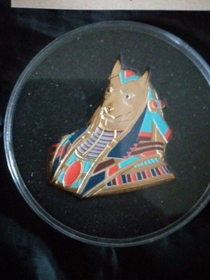 2020 Ghana 2 Cedis 24ct Gold Plated Anubis Coin