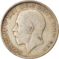 #858719 Coin, Great Britain, George V, 1/2 Crown, 1920, VF(20-25), Silver, KM: