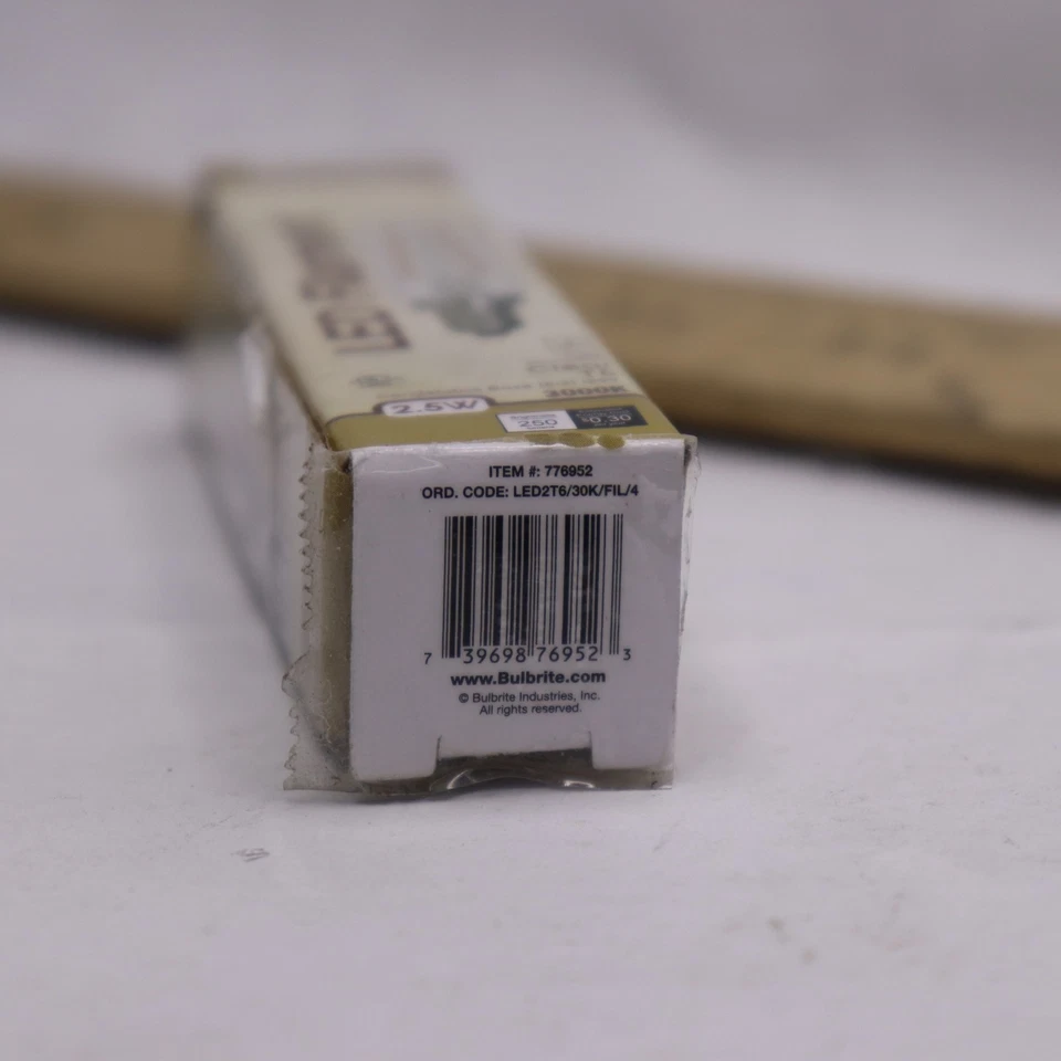 Bulbrite LED Filament Bulb 2.5W LED2T6/30K/FIL/4 776952 - Image 2 of 4