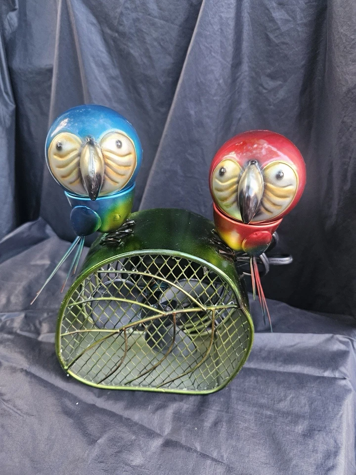 Parrot Figurine Standalone Decorative Fan - Image 4 of 4