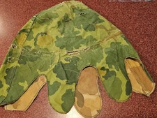 1960s US Army Marine Vietnam Combat Used Reversable Camo Helmet Cover L@@K!!! b