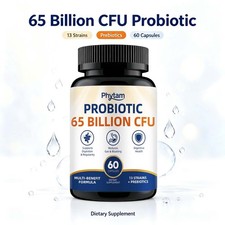 65 Billion CFU Probiotics 13 Strains Prebiotics Reduce Bloating  Gas Support