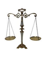 Made In USA Vintage Decorative Scales of Justice Balance Scale Brass Made In USA Vintage Decorative Scales of Justice Balance Scale Brass