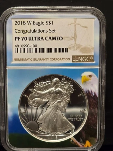 2018-W Proof American Silver Eagle NGC PF70 Ultra Cameo