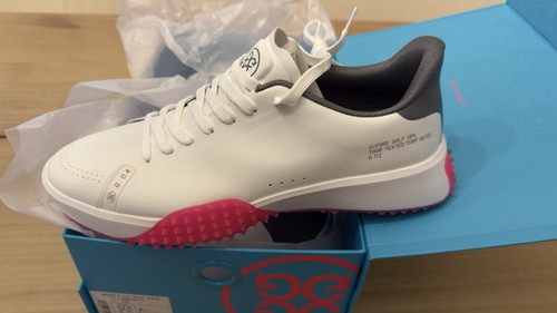 G/Fore G4 Men's G.112 Leather Golf Shoes White Pink Grey Size 12.5 US ...