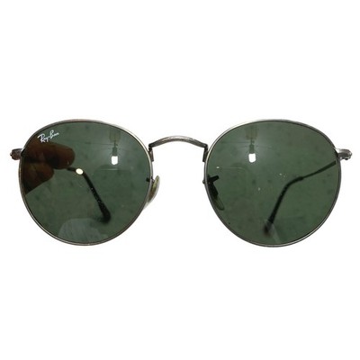 Ray-Ban By Luxottica Round Metal RB3447 Sunglasses - Gunmetal & G-15 Green NIB Ray-Ban Round Metal RB3447 029 Gunmetal Sunglasses - eye-oo.com main image 3