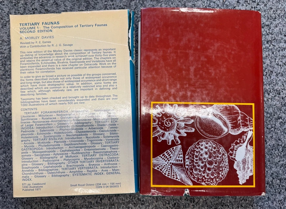 2 vols Tertiary Faunas Morley Davies. hardcover good condition 1975 second Ed. - Image 4 of 4