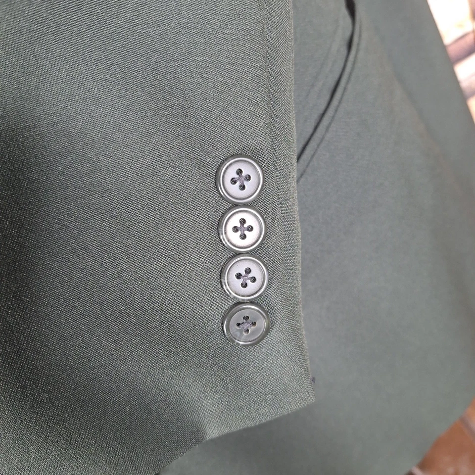 Traje Falcone 2 Piezas Hombre 56L 48X31 Verde VL Doble Pecho Foto 4 de 4