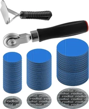 92 Pieces Tire Patch Kit Heavy Duty,Tire Repair Kit 32Mm 42Mm 58Mm,Round Tire