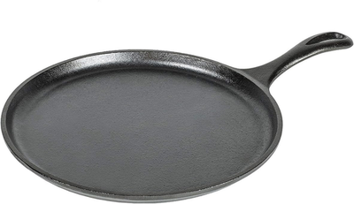 #ad #ad L9OG3 Cast Iron round Griddle Pre Seasoned 10.5 Inch Made in USA Compatible $33.03