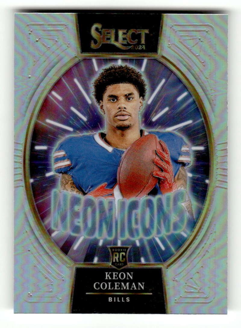 2024 Panini Select Neon Icons Silver Prizm #2 Keon Coleman RC Rookie Bills