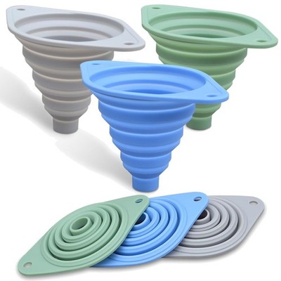 Flexible Kitchen Funnel Set, Heat-Resistant Silicone for Filling Small Bottles