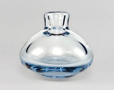 Holmegaard Per Lutken - Uncatalogued / Experimental Akva Blue Vase Signed 1970s