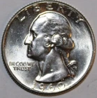 1960-P Washington Quarter - BU - #0128EA - FREE SHIPPING