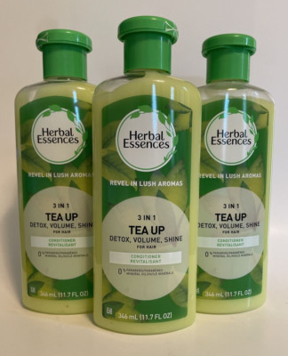 3 Herbal Essences Tea Up 3 IN 1 Conditioner Detox Volume Shine  11.7 oz ea