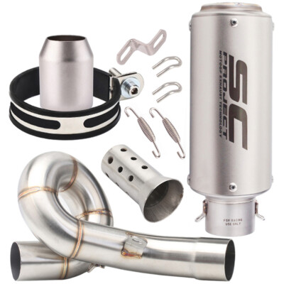 Fit for Kawasaki Ninja ZX6R ZX636 09-24 Exhaust Mid Link Pipe Muffler Tips