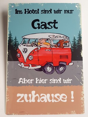 Wohnmobil Camper METALLSCHILD ''sind wir nur Gast...'' Caravan, Reisemobil, Van A4
