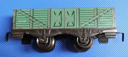 Wagon Marchandises BING échelle 0 (1/43ème) Repeint Soigneusement, Très Bon état, Vintage Allemagne