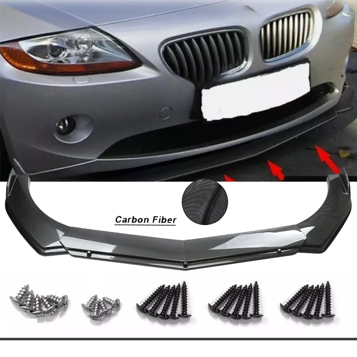 For 2002-2009 BMW E85 Z4 Front Bumper Lip Spoiler+Splitter Body