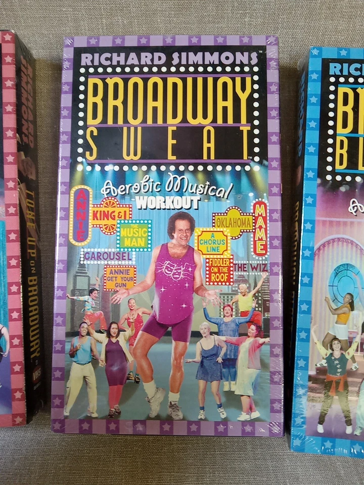 Richard Simmons VHS Lot Of 3 Vintage Sealed Broadway Series Workout Tapes - Image 3 of 4