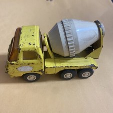Vintage TONKA 1970's Cement Mixer Truck Construction Metal Yellow 