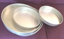 Professional Round Aluminum Cake Pans - Baking Tins Assorted Sizes  