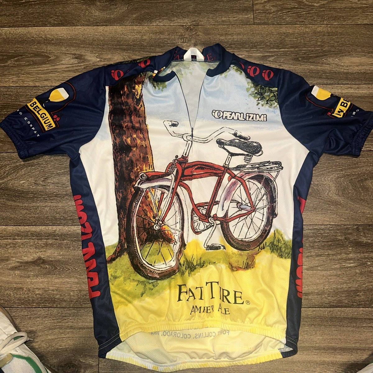 Pearl Izumi Cycling Jersey Men's Large Fat Tire Amber Ale #P | eBay