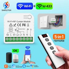 433mhz WiFi Funk Rolladensteuerung Nachrüstset Vorhang Schalter RF Fernbedienung