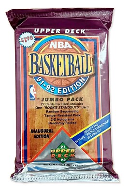 1991-92 Upper Deck Basketball Jumbo Box Factory Sealed - 1 Pack