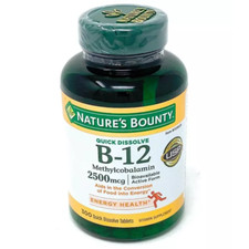 Nature's Bounty Vitamin B-12 2500mcg 300 Tabs,Energy Metabolism, Nervous System