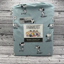 Peanuts Snoopy Queen 4pc Sheet Set Feelings Flat/Fitted/2 - Standard Pillowcase