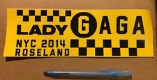LADY GAGA OFFICIAL 2014 ROSELAND NYC TAXI CAB STICKER ARTPOP TOUR NY CHROMATICA