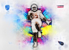 T'Vondre Sweat #2 Art Card Limited #ed/10 John Rudolph Signed Texas Titans RC