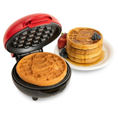 Nostalgia Mini Waffle Maker My Mini Non-stick 5'' Santa Claus Christmas Holiday