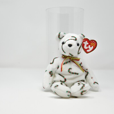 The Beanie Babies Collection Cand-e White Candy Birthday Bear
