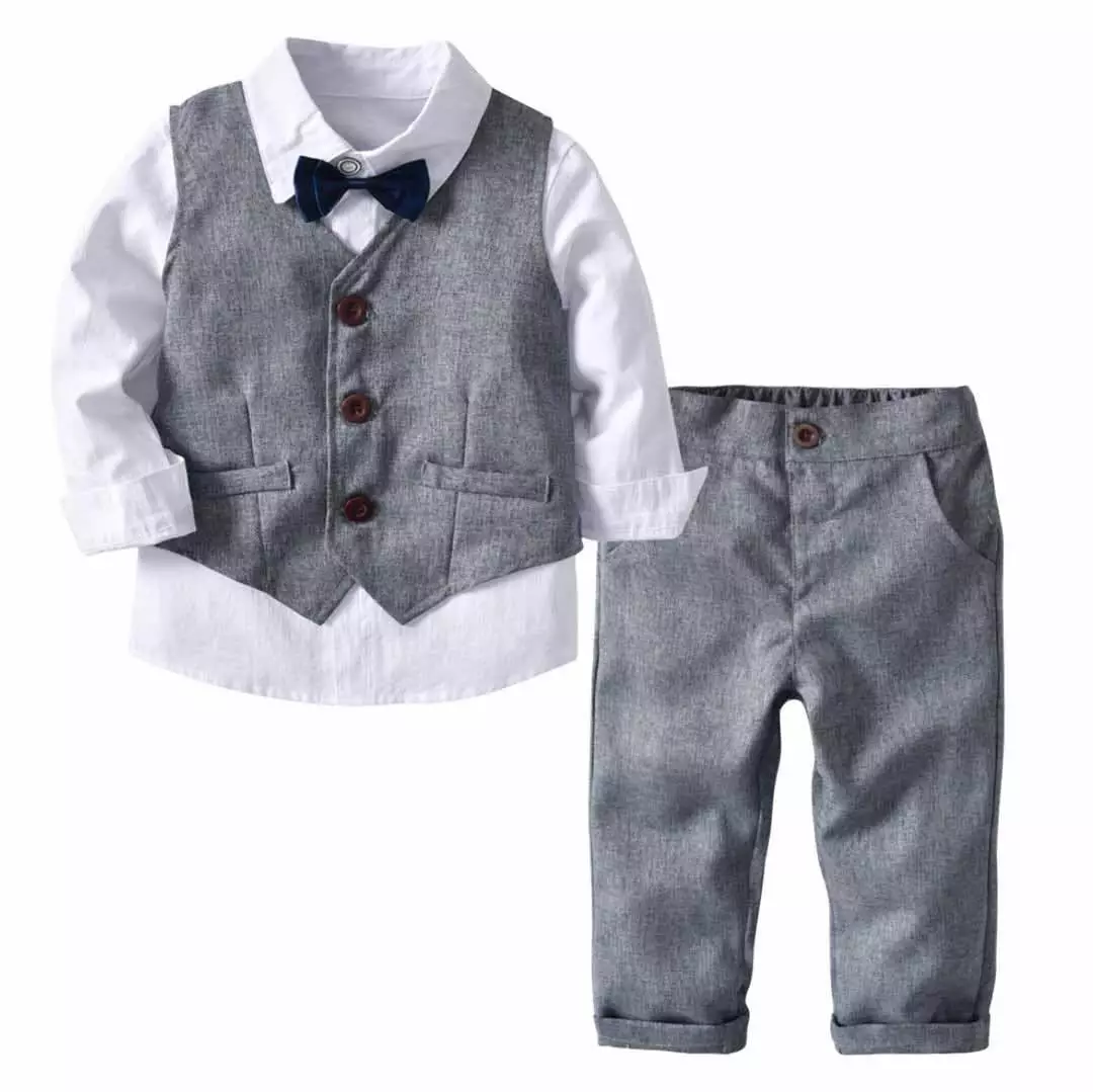 Kids grey shop waistcoat